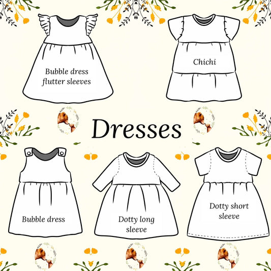 Dresses - Navy Dino